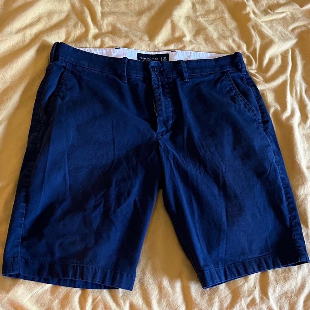 Men's Navy Blue Shorts Abercrombie